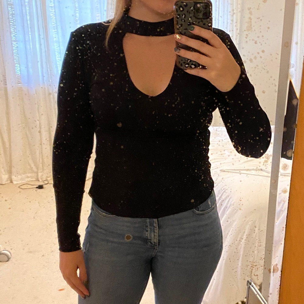 H&M Black Long Sleeve Top